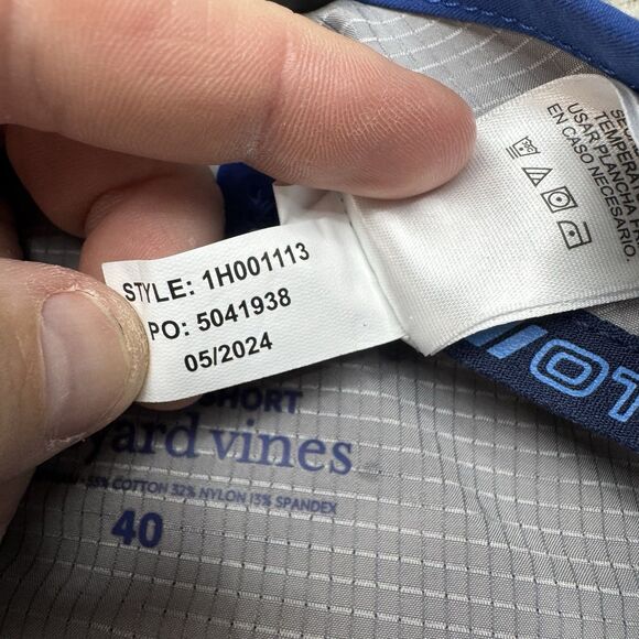 Vineyard Vines OTG Shorts Men 40 Blue 7" Inseam On The Go Performance Golf New - Picture 11 of 12